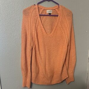 Universal Thread Orange V-Neck Sweater